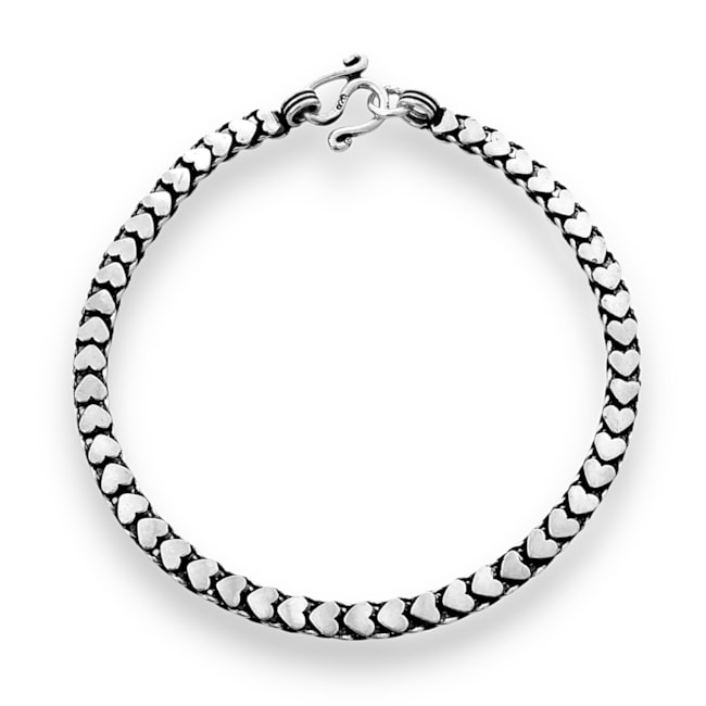 Pulseira Pikun de Coração Fina - 19cm