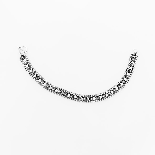 Pulseira Pikun Florzinhas e Corações – 17cm