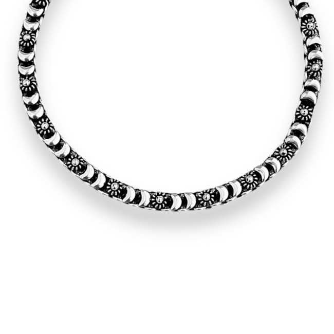 Pulseira Pikun Trabalhada com Flor