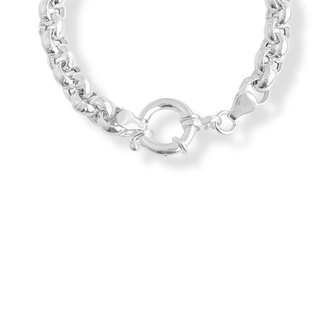 Pulseira Portuguesa Oca com Fecho Boia - 19cm