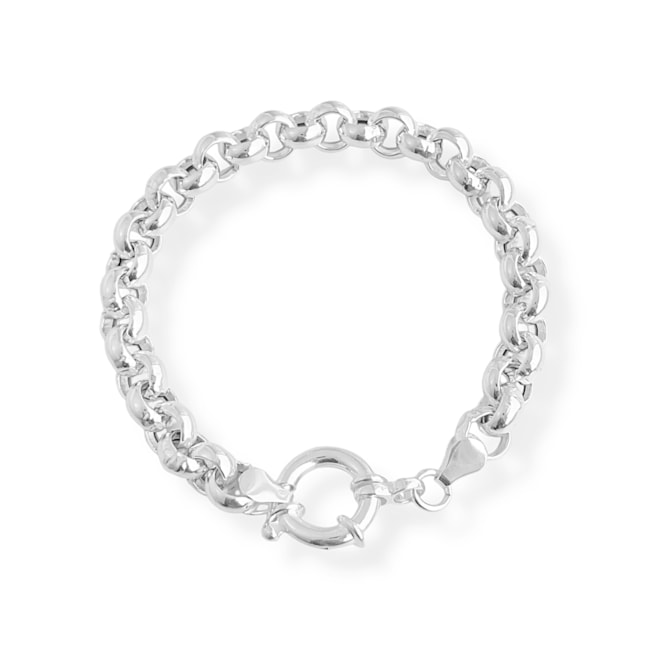 Pulseira Portuguesa Oca com Fecho Boia - 19cm