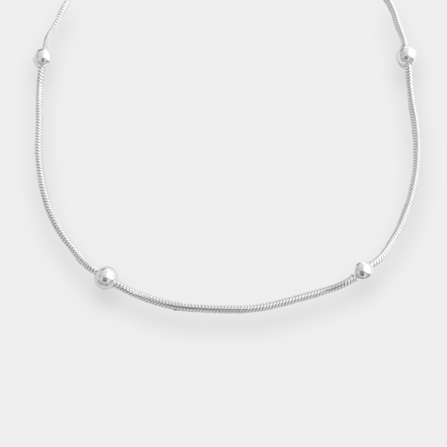 Pulseira Rabo de Rato com Bolinhas - 18,5cm