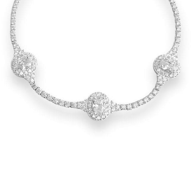 Pulseira Riviera Com Zircônia Oval Cravejada - 17,5cm