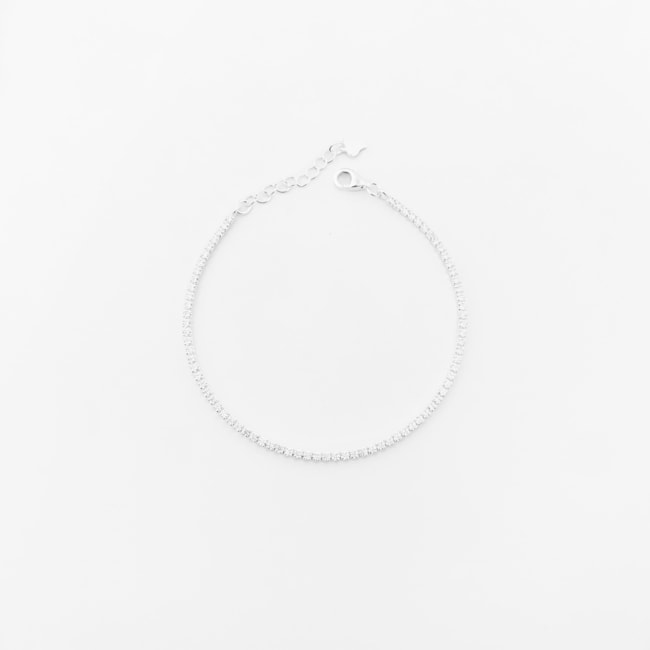 Pulseira Riviera com Zircônias – 17cm