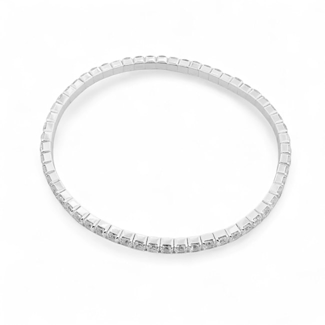 Pulseira Riviera Cravejada com Zircônias de Elástico - 16cm