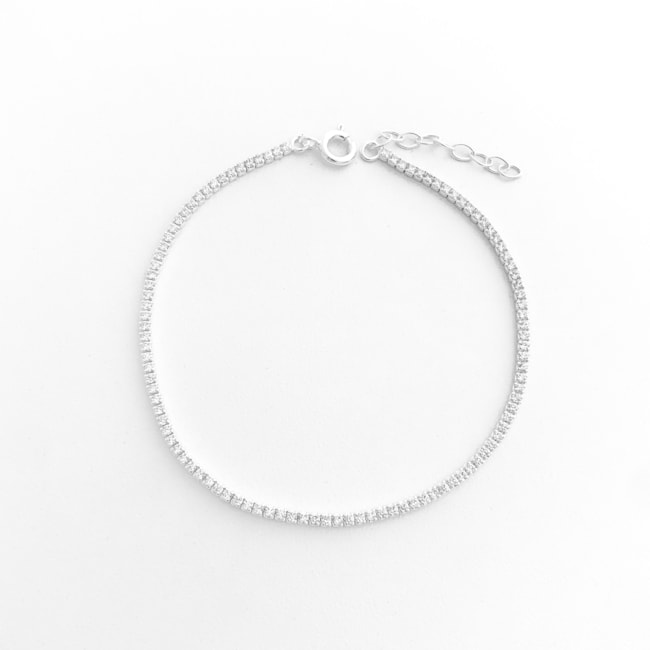 Pulseira Riviera Cravejada com Zircônias – 18cm