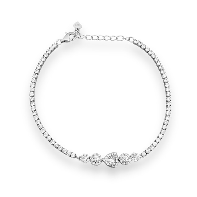 Pulseira Riviera de Zircônia Cristal 