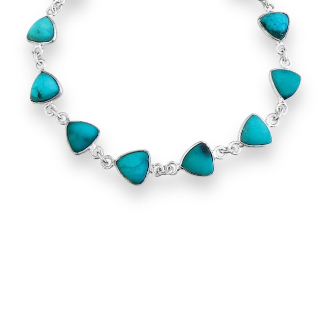 Pulseira Trabalhada com Pedra Turquesa