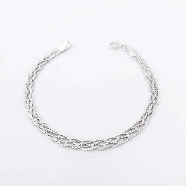 Pulseira Trançada 4 fios - 19 cm