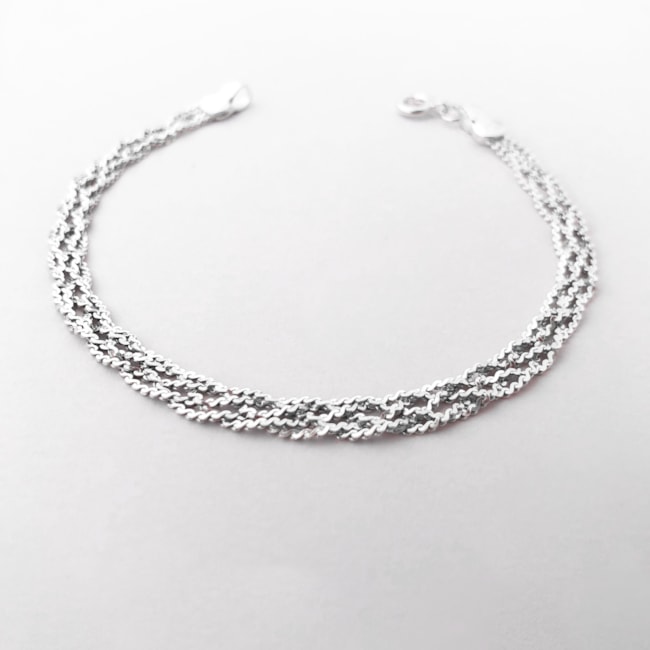 Pulseira Trançada 4 fios - 19 cm