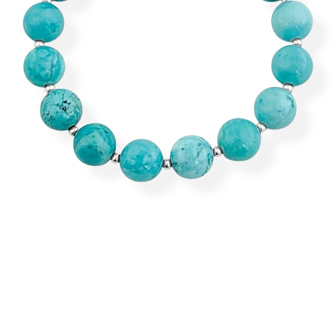 Pulseira Turquesa Azul Clara - 17cm
