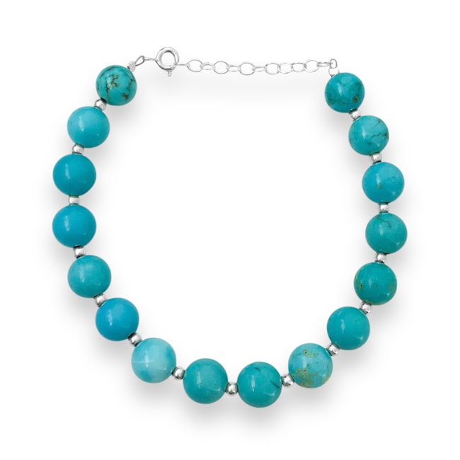 Pulseira Turquesa Azul Clara - 17cm