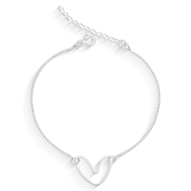 Pulseira Veneziana com Coração Vazado
