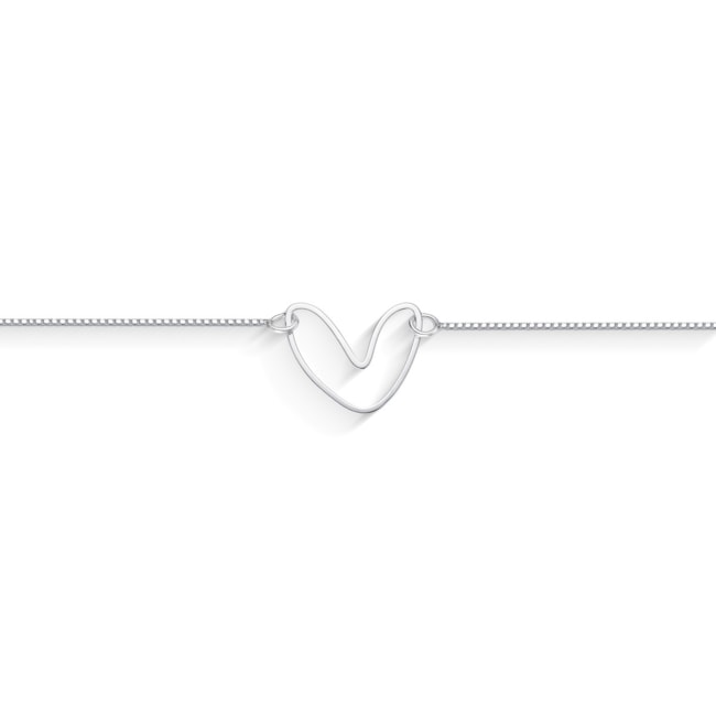 Pulseira Veneziana com Coração Vazado