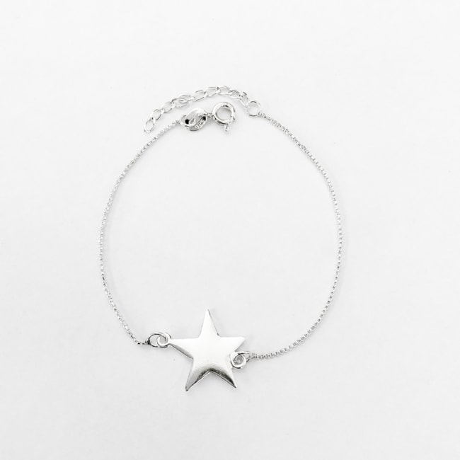 Pulseira Veneziana com Estrela - 16cm