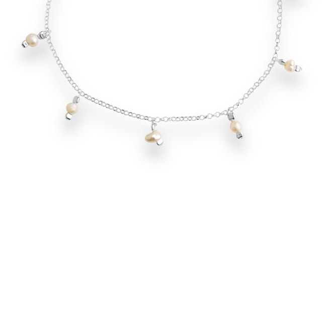 Tornozeleira com Pérolas Pão - 21,5cm