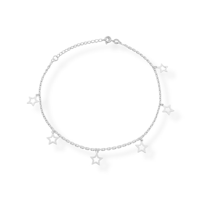 Tornozeleira com Pingente de Estrela Vazada - 25cm