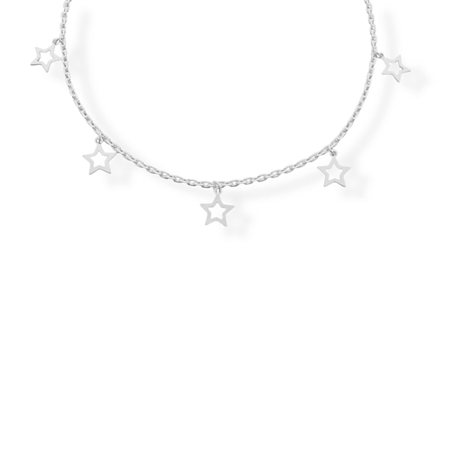 Tornozeleira com Pingente de Estrela Vazada - 25cm