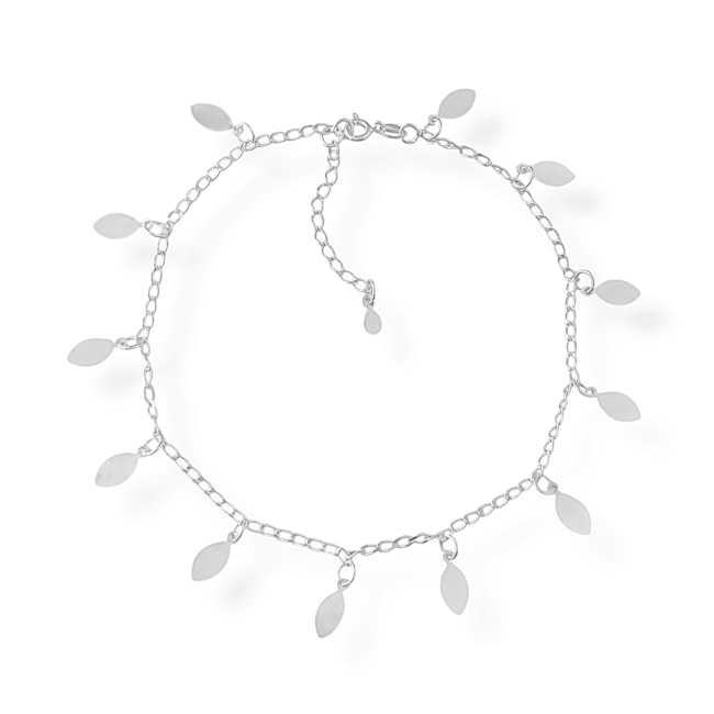 Tornozeleira com Pingentes de Medalhas Ovais - 23cm