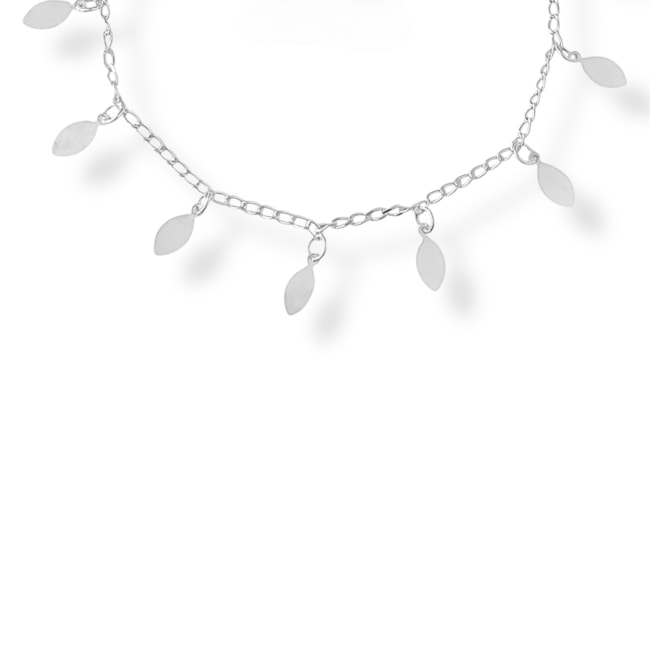 Tornozeleira com Pingentes de Medalhas Ovais - 23cm