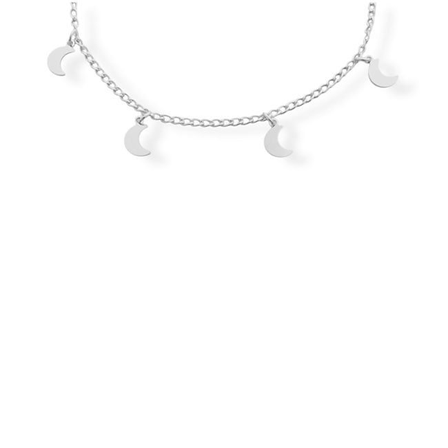 Tornozeleira com Pingentes de Meia Lua Lisa - 28cm