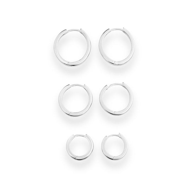 Trio de Argolas Lisas