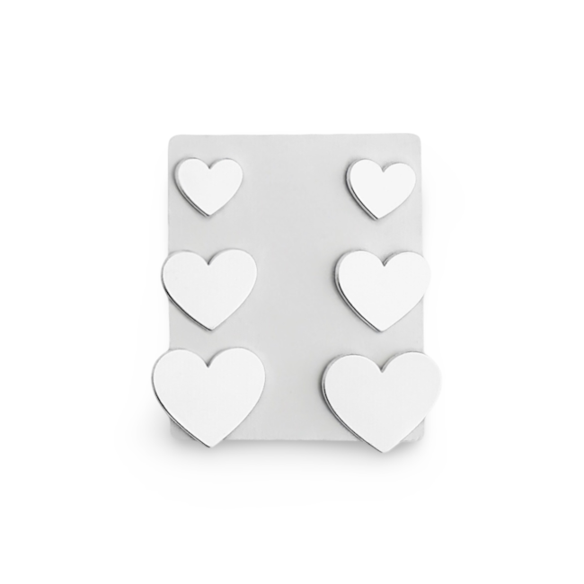 Trio de Brincos de Coração