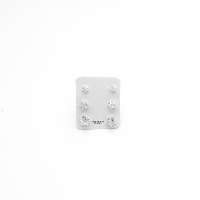 Trio de Zircônia de Estrela - 3MM, 4MM E 5MM